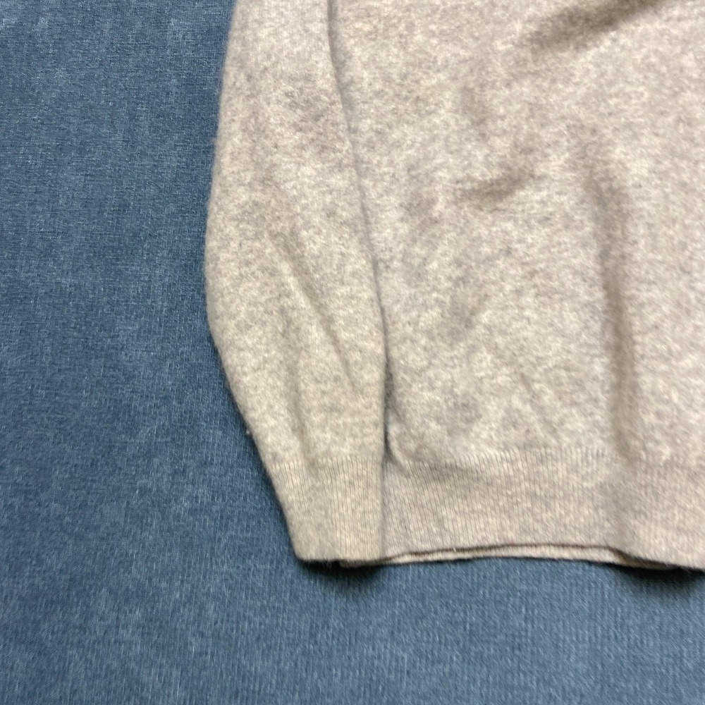 Charter Club Cashmere Sweater Womens Medium Gray Long Sleeve Winter Quarter Zip - Picture 10 of 13